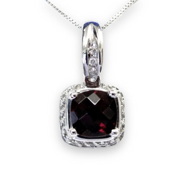 Ladies Garnet and Diamond Pendant