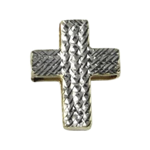 White and Yellow Gold Cross Pendant