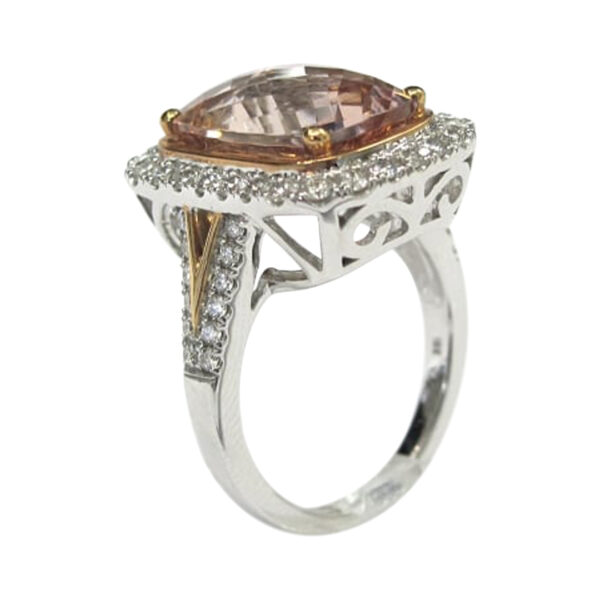 Ladies Morganite and Diamond Ring - Image 2