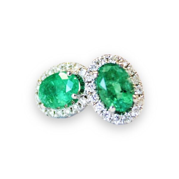 Ladies Diamond and Emerald Earrings