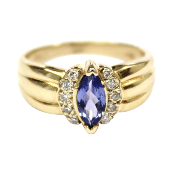 Ladies Tanzanite and Diamond ring