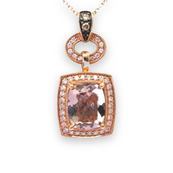 Ladies LeVian Morganite and Diamond Pendant