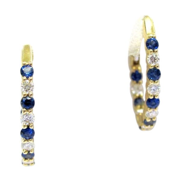 Ladies Diamond and Sapphire Earrings