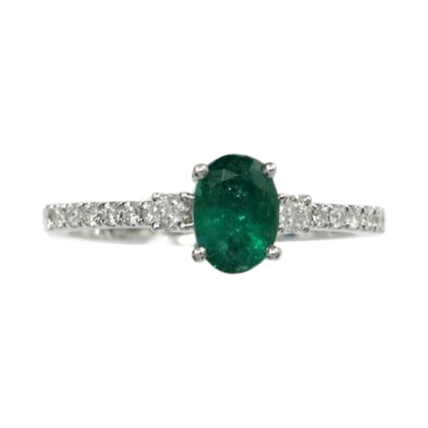 Ladies Emerald and Diamond Ring - Image 2