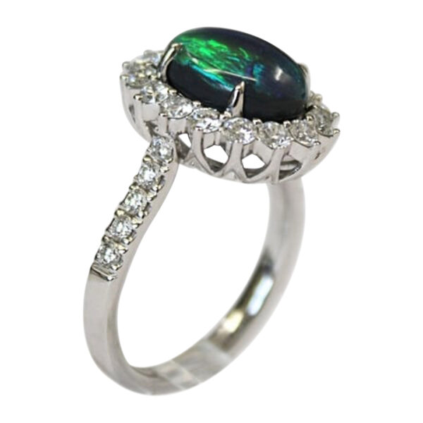 Ladies Opal and Diamond Ring