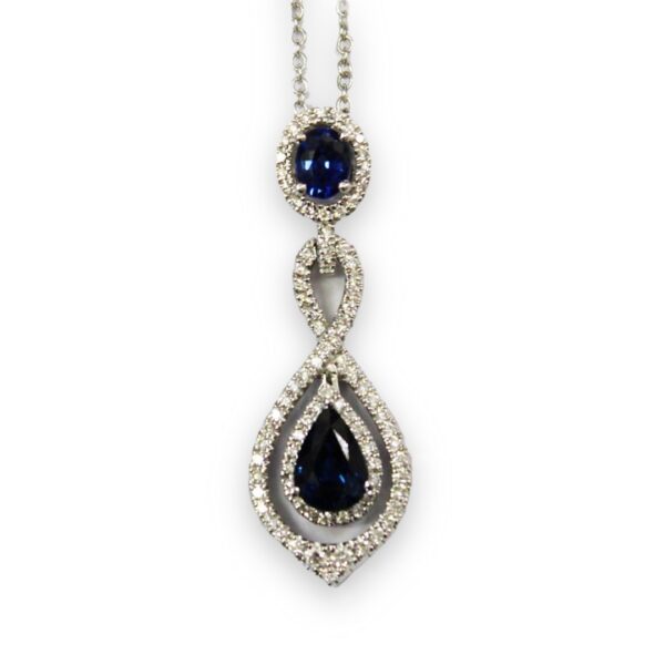 Ladies Sapphire and Diamond Pendant