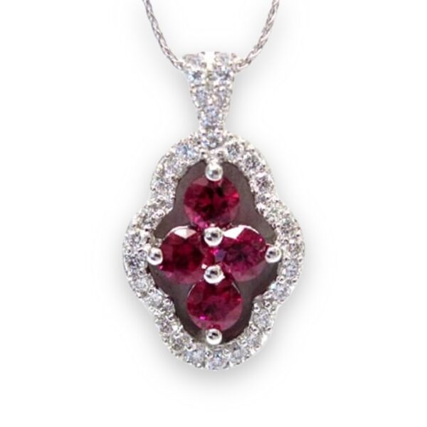 Ladies Ruby and Diamond Pendant