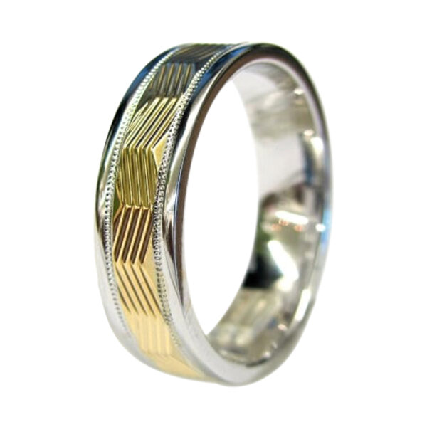 Mens Gold Wedding Band - Image 4