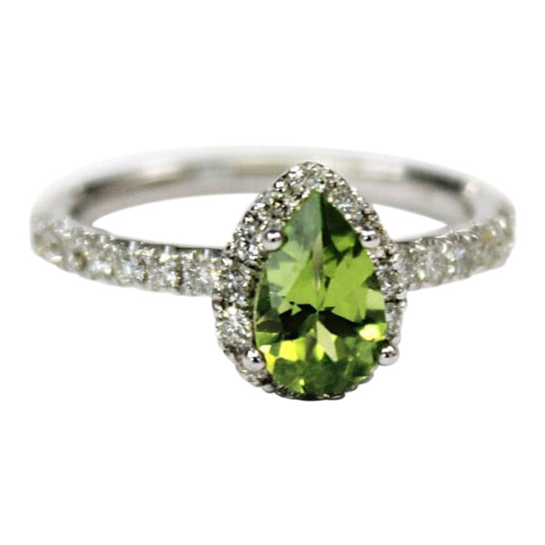 Ladies Peridot and Diamond Ring