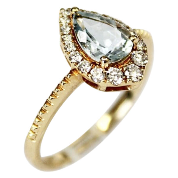 Ladies Aquamarine and Diamond Ring - Image 2