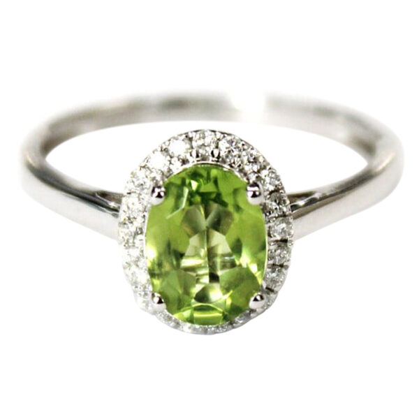 Ladies Peridot and Diamond Ring