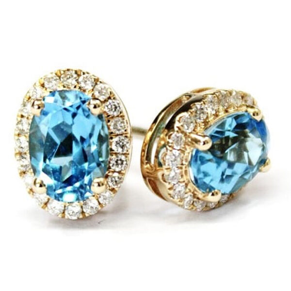 Ladies Diamond and Gemstone Earrings - Image 2