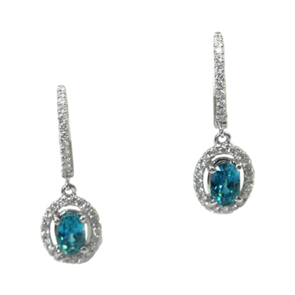 Ladies Diamond and Zircon Earrings