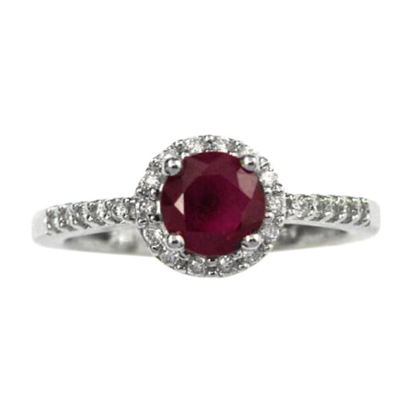 Ladies Diamond and Ruby Ring