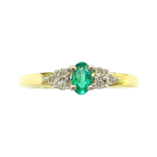 Ladies Emerald and Diamond Ring - Image 2