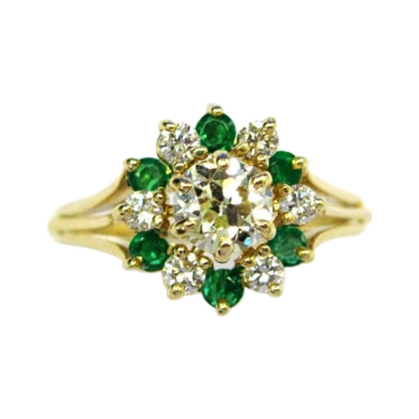 Ladies Emerald and Diamond Ring