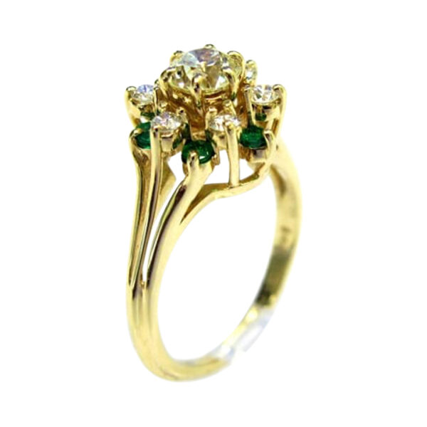 Ladies Emerald and Diamond Ring - Image 2