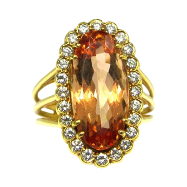 Ladies Diamond and Topaz Ring - Image 2