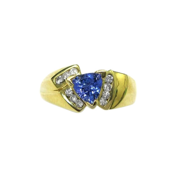 Ladies Diamond and Tanzanite Ring