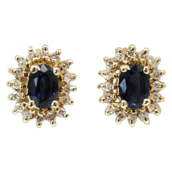 Ladies Diamond and Sapphire Earrings