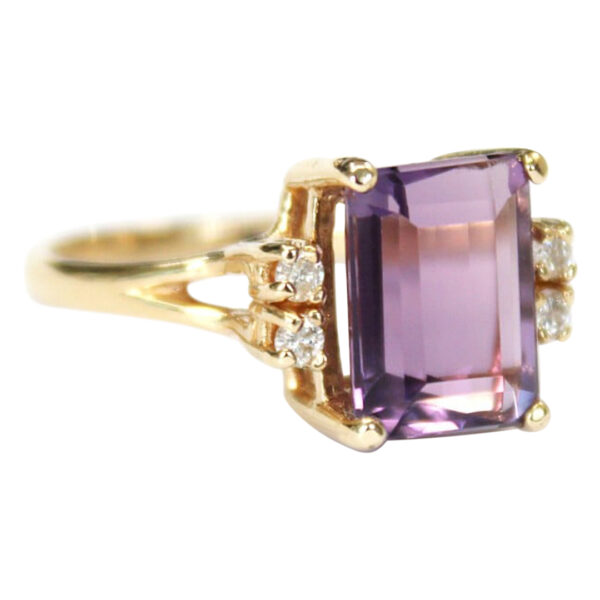 Ladies Amethyst and Diamond Ring - Image 2