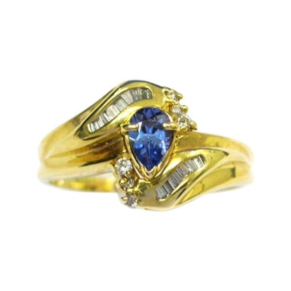 Ladies Tanzanite and Diamond Ring