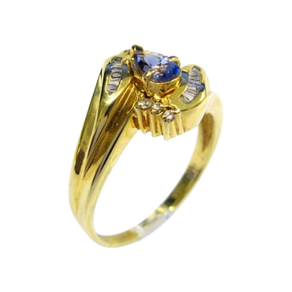 Ladies Tanzanite and Diamond Ring - Image 2