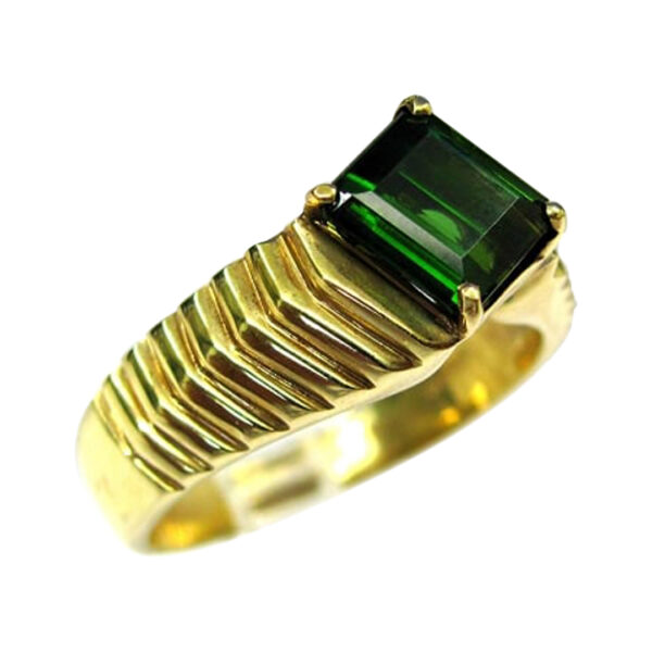 Ladies Green Tourmaline Ring - Image 2