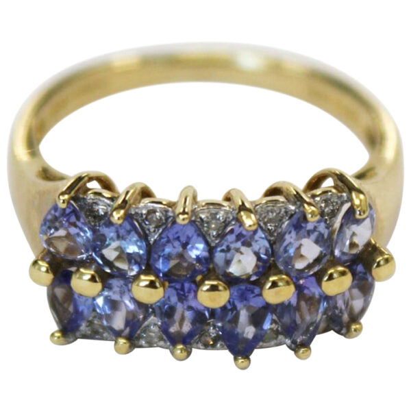 Ladies Diamond and Tanzanite Ring - Image 2