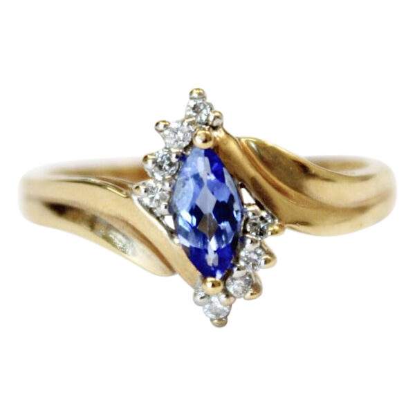 Ladies Tanzanite and Diamond Ring