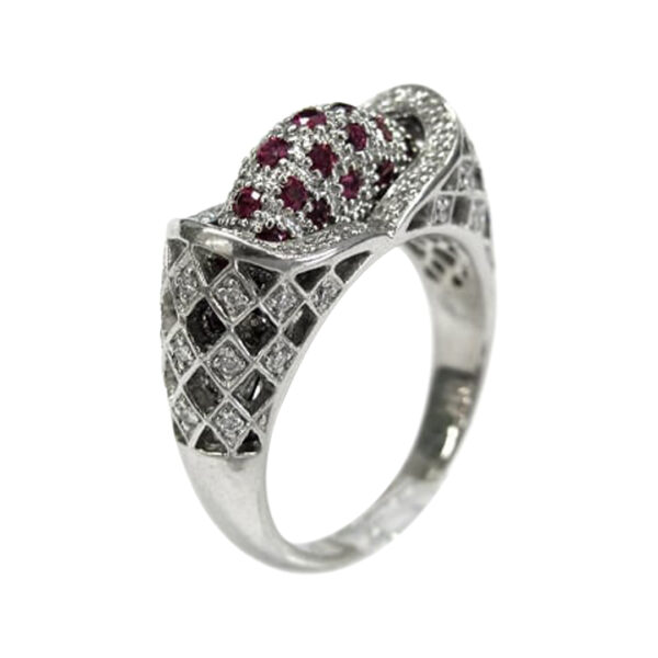 Ladies Diamond and Ruby Ring - Image 2