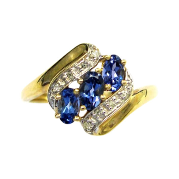 Ladies Tanzanite and Diamond Ring