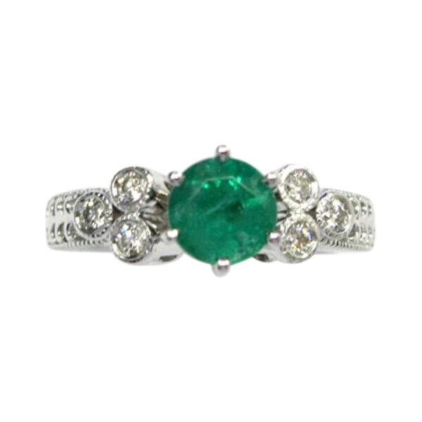 Ladies Emerald and Diamond Ring - Image 2