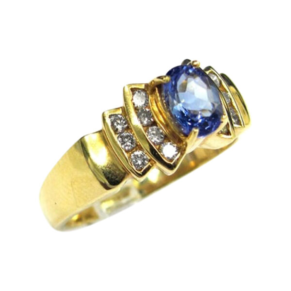 Ladies Diamond and Tanzanite Ring