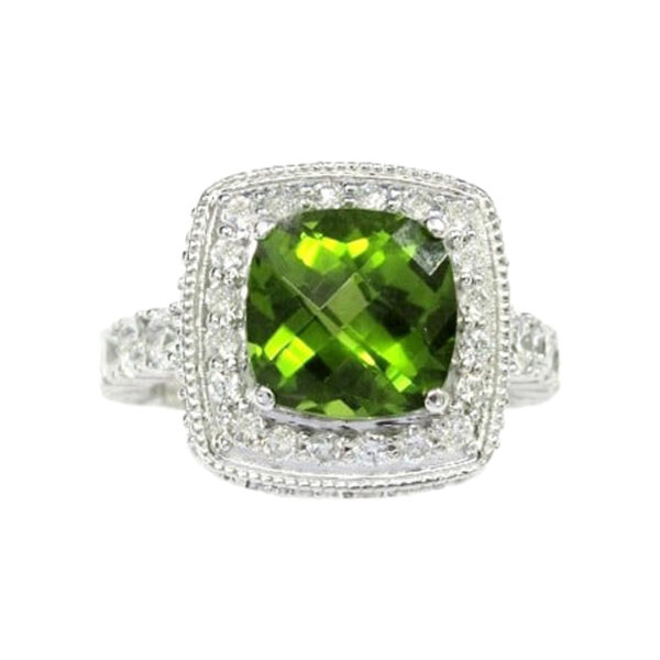 Ladies Peridot and Diamond Ring - Image 2