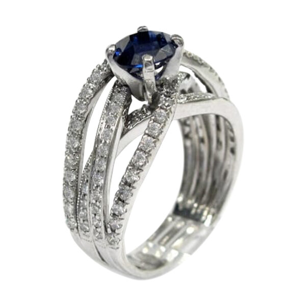 Ladies Sapphire and Diamond Ring