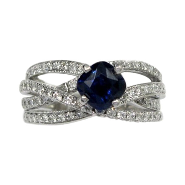 Ladies Sapphire and Diamond Ring - Image 2