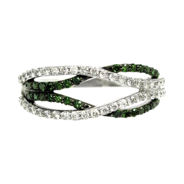 Ladies Green Diamond Ring