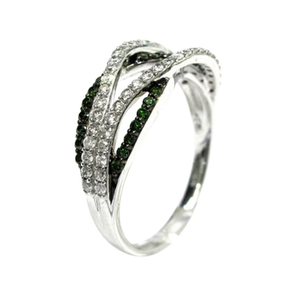 Ladies Green Diamond Ring - Image 2