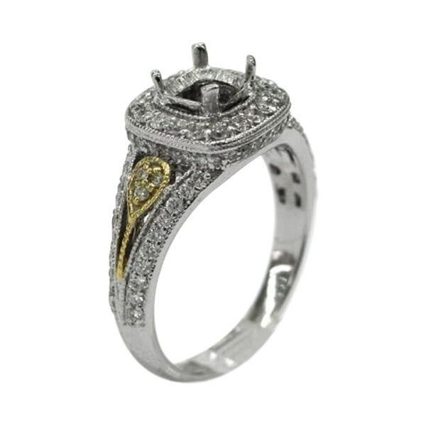 White Gold Semi Mounting - Image 2