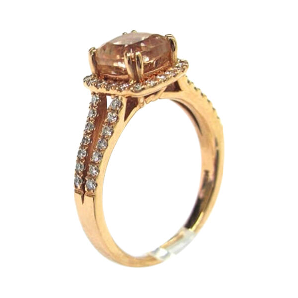 Ladies Morganite and Diamond Ring - Image 2