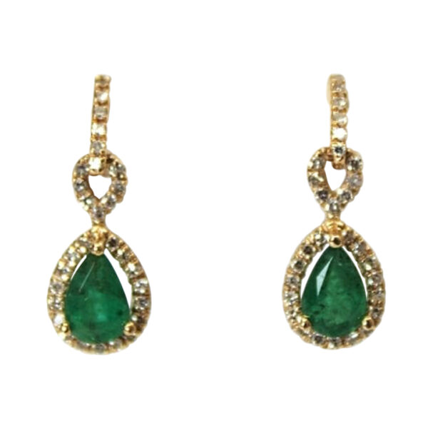 Ladies Diamond and Emerald Earrings