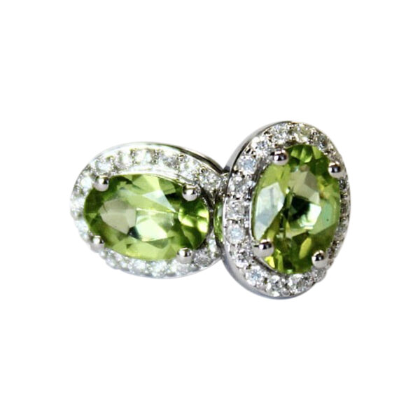 Ladies Diamond and Peridot Earrings