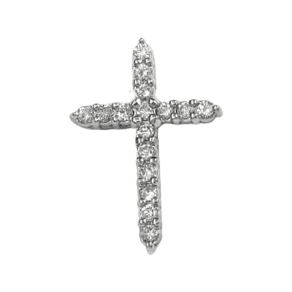 White Gold Diamond Cross Pendant