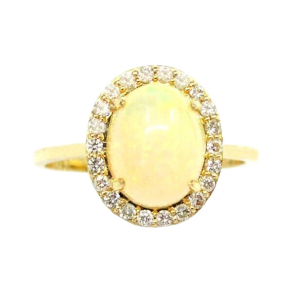 Ladies Opal and Diamond Ring