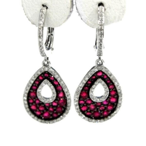 Ladies Diamond and Ruby Earrings