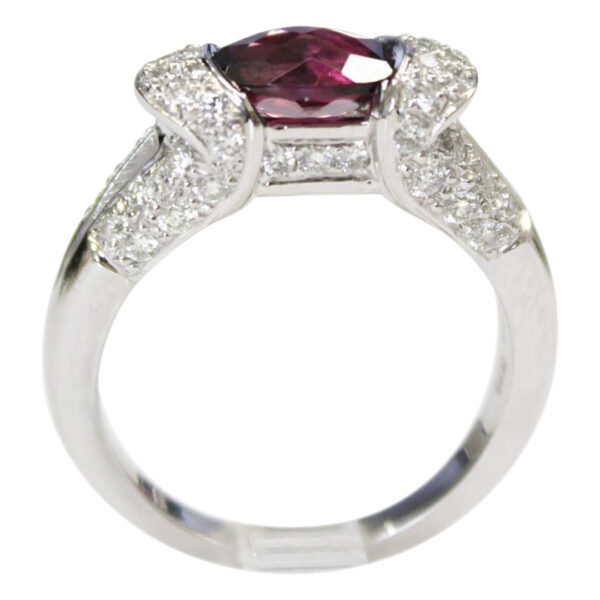 Ladies Rhodolite Garnet and Diamond Ring - Image 3