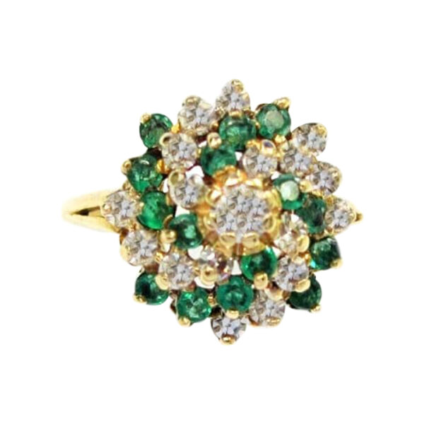 Ladies Emerald and Diamond Ring - Image 2