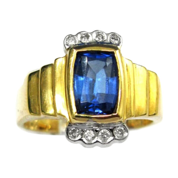 Ladies Diamond and Tanzanite Ring - Image 2