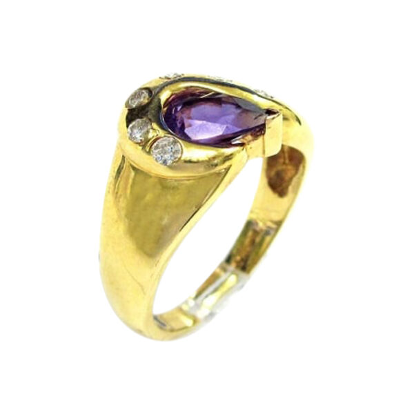 Ladies Amethyst and Diamond Ring - Image 2